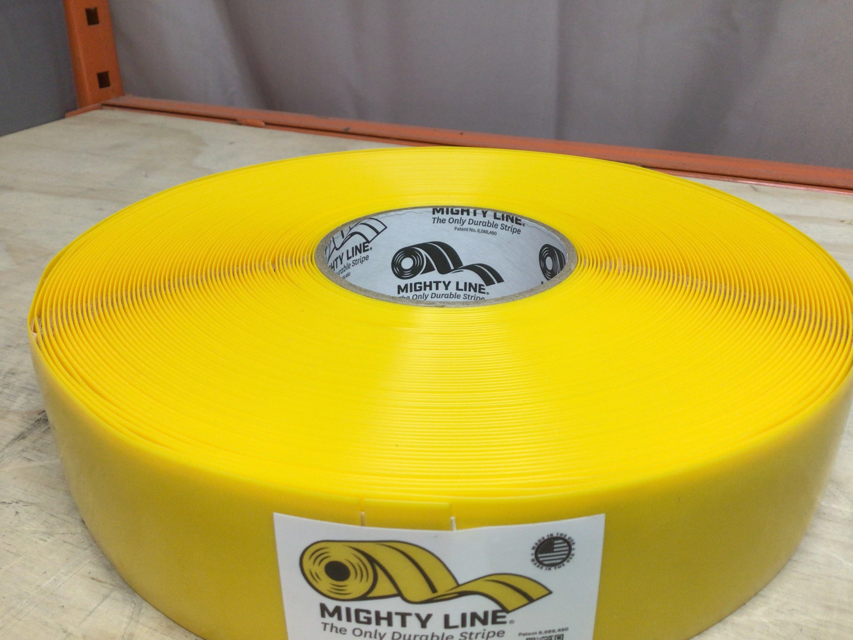 MIGHTY LINE Floor Marking Tape Yellow 2 in x 100 ft, 50 mil Tape Thick (8132139745518)